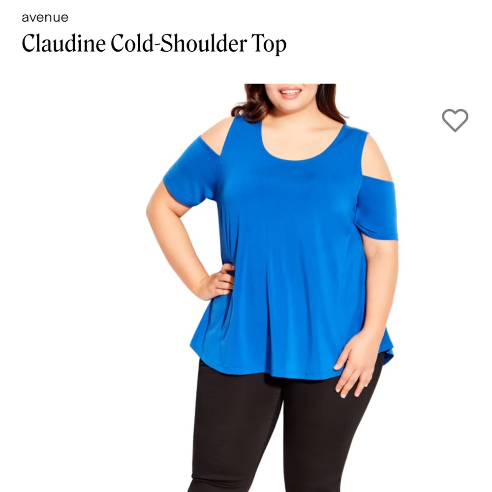 Beautiful Blue Cold Shoulder Top